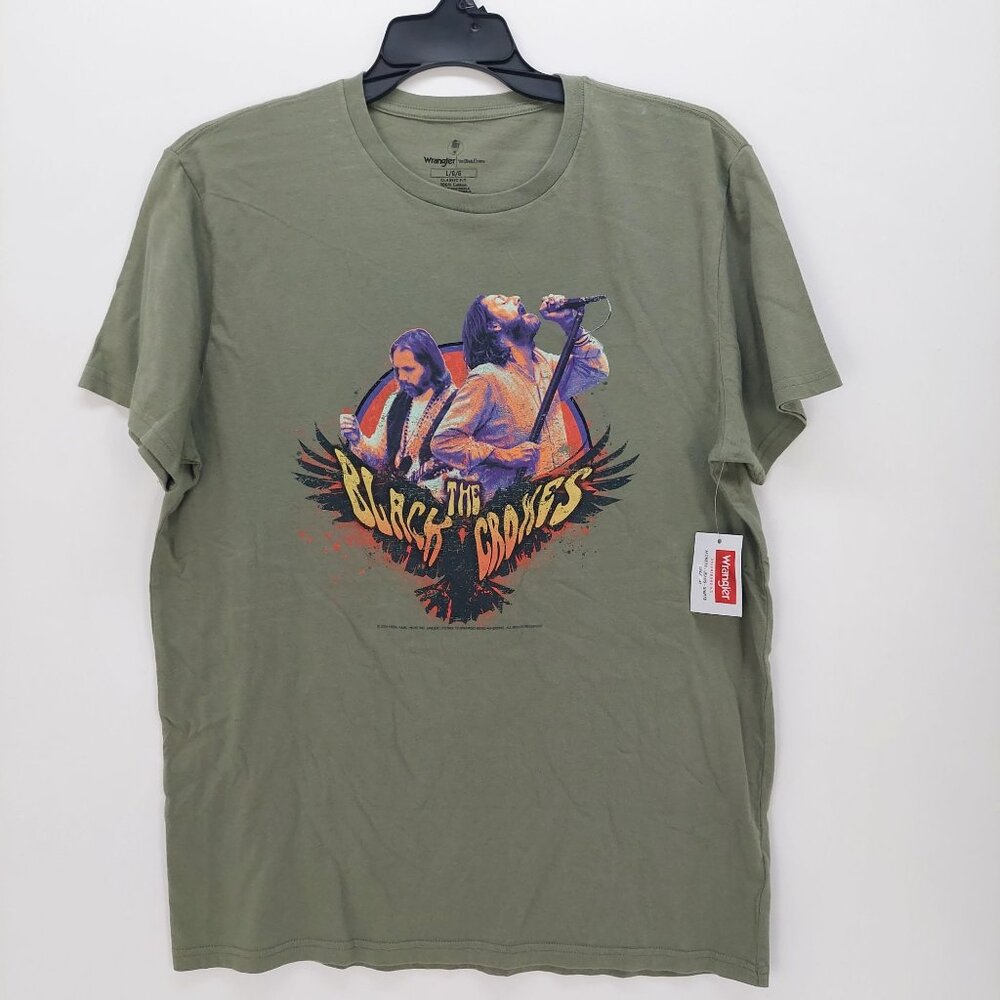 NWT The Black Crowes Graphic Band Tee T-Shirt Wrangler Olive Green Size‎ L Large - Picture 2 of 8
